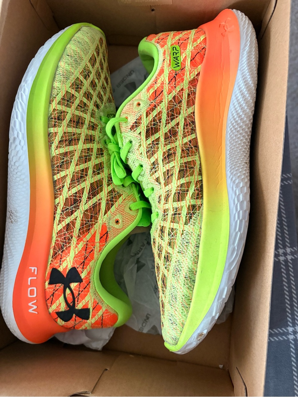 Under Armour Yellow & Orange Flow Velociti Wind 2 Running Shoes